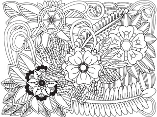 Flowers Coloring Pages For Adultes