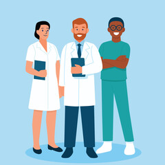 Diverse Medical Team Standing Together for Healthcare Collaborati