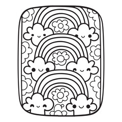 Comfy Kawaii – Cute and Easy Coloring Pages for Teens and Adults | Relaxing Japanese-Inspired Designs | Print