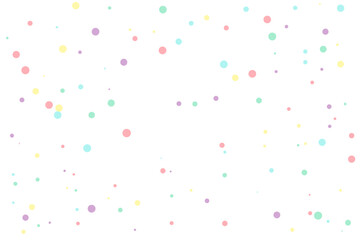 Colorful Pastel Summer Confetti Falling on White Background. Festive Celebration Design. Vector Illustration