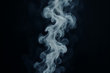 Elegant Smoke Formation Isolated on Dark Background Mystery Concept