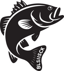 Stylized Line Art of a Barracuda with Distinct Fins and Sharp Teeth