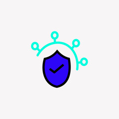 Management Protection. simple colored icons vector