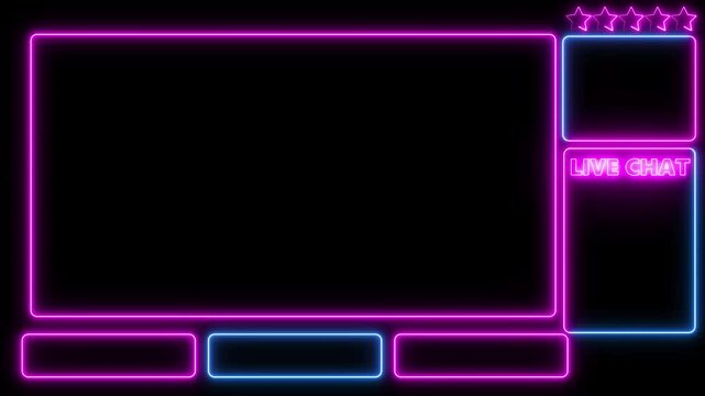Intermission screen overlay for twitch and streaming. Fantasy and glow style