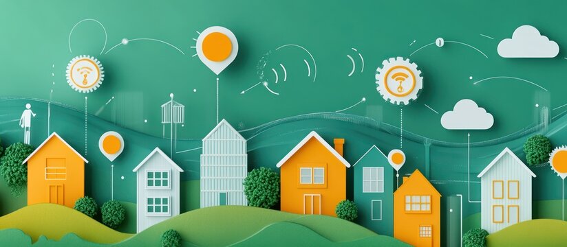 Connected community: stylized smart homes with wireless technology integration