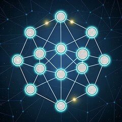 Futuristic neural network data flow visualization