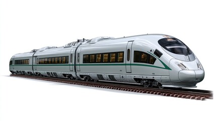 Fototapeta premium Highspeed train on tracks