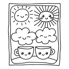 Comfy Kawaii – Cute and Easy Coloring Pages for Teens and Adults | Relaxing Japanese-Inspired Designs | Print