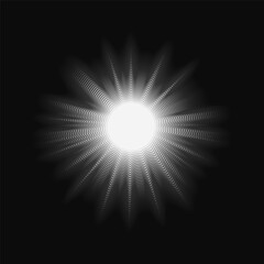 Concentric wavy circles that makes star burst effect.