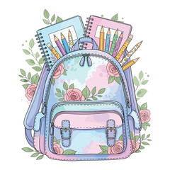 Watercolor Sublimation School Bag

