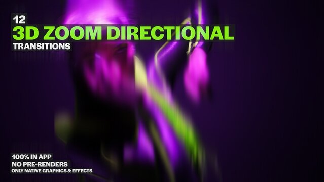 Zoom Directional 3D Transitions | Seamless Drag and Drop Cuts