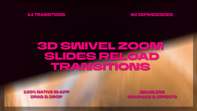 Slides Reload Rotation 3D Swivel Zoom Transitions | Seamless Drag and Drop Cuts