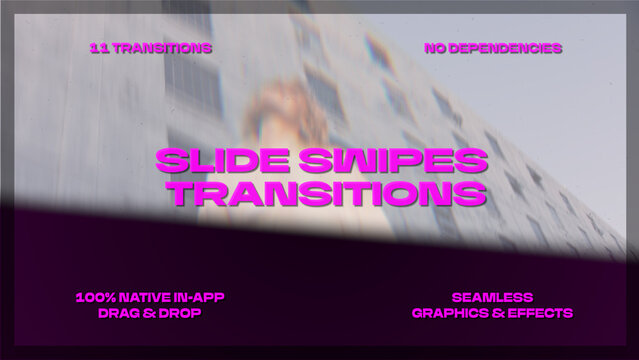 Slide Swipes Transitions | Seamless Drag and Drop Cuts