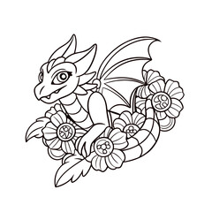 Dragon Climbing Candy Mountain Coloring Page