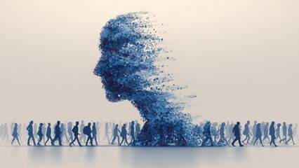 Ressources Humaines, profil humain composé de personnes en mouvement