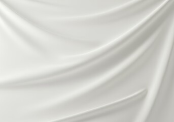 Elegant Draped White Fabric Texture Seamless Background