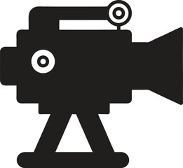  silhouette of a professional video camera icon