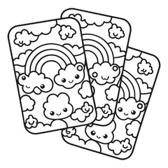 Comfy Kawaii – Cute and Easy Coloring Pages for Teens and Adults | Relaxing Japanese-Inspired Designs | Print