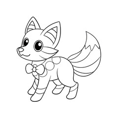 Fox Marching in a Candy Parade Coloring Page
