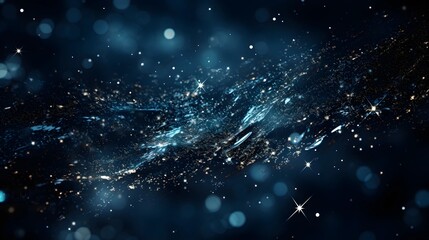 Abstract artistic depiction of sparkling stardust and celestial elements, evoking a sense of mystery and wonder within the cosmos.