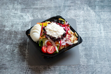 Salad with cream cheese, Salad