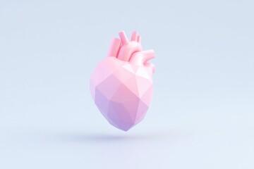 Fototapeta premium flat design health heart icon with glow effect