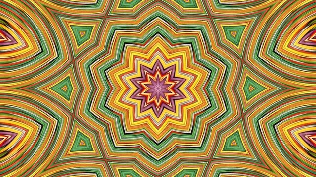 Colorful kaleidoscope pattern captured in a symmetrical design, perfect for backgrounds, prints, and digital art projects. Great for vibrant, abstract visuals.
