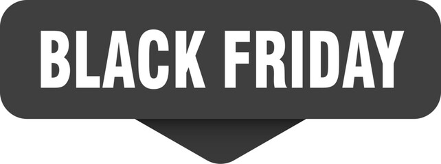 black friday sticker. black friday sign on transparent background