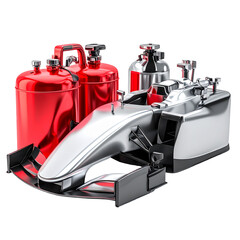 Naklejka premium Racing car model and automotive supplies