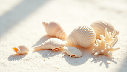 sea shells and starfish