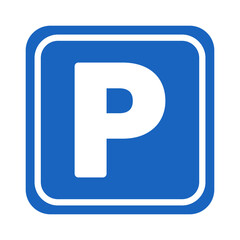 Parking sign vector. Road Parking board symbol on transparent background PNG.