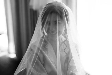 morning of the bride with the creation of the image