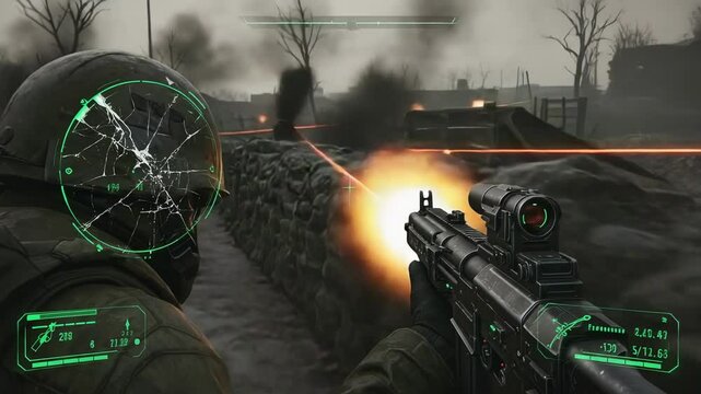 Soldiers combat intense warfare