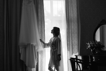 morning of the bride with the creation of the image