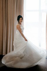 morning of the bride with the creation of the image