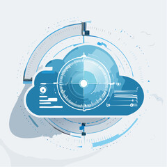 Fototapeta premium Global Network Cloud Computing Technology Concept