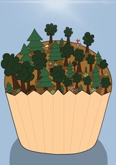vector illustration of a plant in a pot