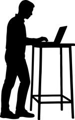 man working on laptop