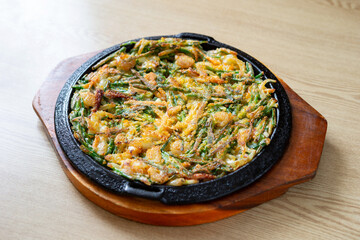Seafood and Green Onion Pancake