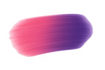 Gradient brush stroke blending pink and purple colors, isolated on transparent background, ideal for creative projects