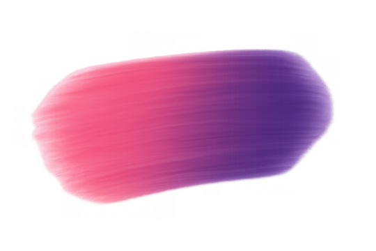 Gradient brush stroke blending pink and purple colors, isolated on transparent background, ideal for creative projects