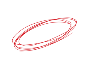 Highlight hand drawing different circles isolated on the background, Handwritten red circle. For marking text, numbers, marker pen, pencil, logo, hand-drawn doodle grunge circle highlights