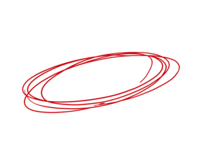 Highlight hand drawing different circles isolated on the background, Handwritten red circle. For marking text, numbers, marker pen, pencil, logo, hand-drawn doodle grunge circle highlights