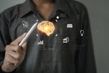 Business Intelligence and Brain Data Visualization Concept