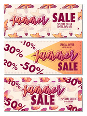 summer sale promotion template design for promotion and discount.