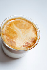 Caffe latte in a cup