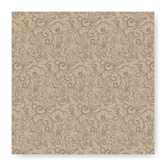 Seamless pattern with beige flowers on a beige background
