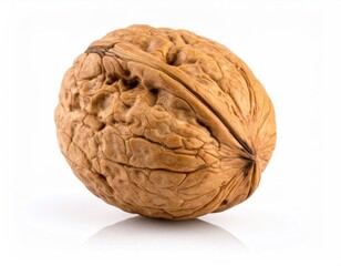 Fototapeta premium Single walnut, whole, isolated (1)