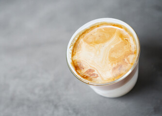 Caffe latte in a cup