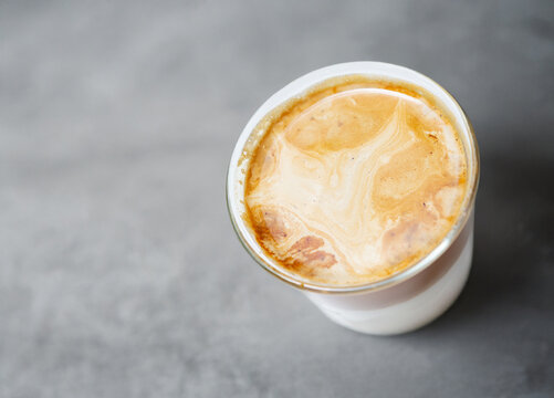 Caffe latte in a cup